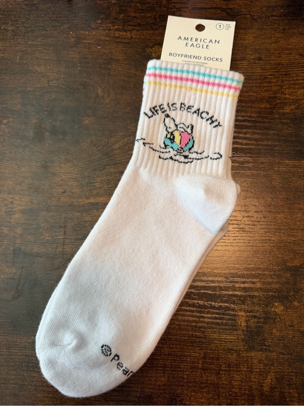 American Eagle Outfitters & Peanuts Colab 'Life's Beachy' Boyfriend Socks. NWT